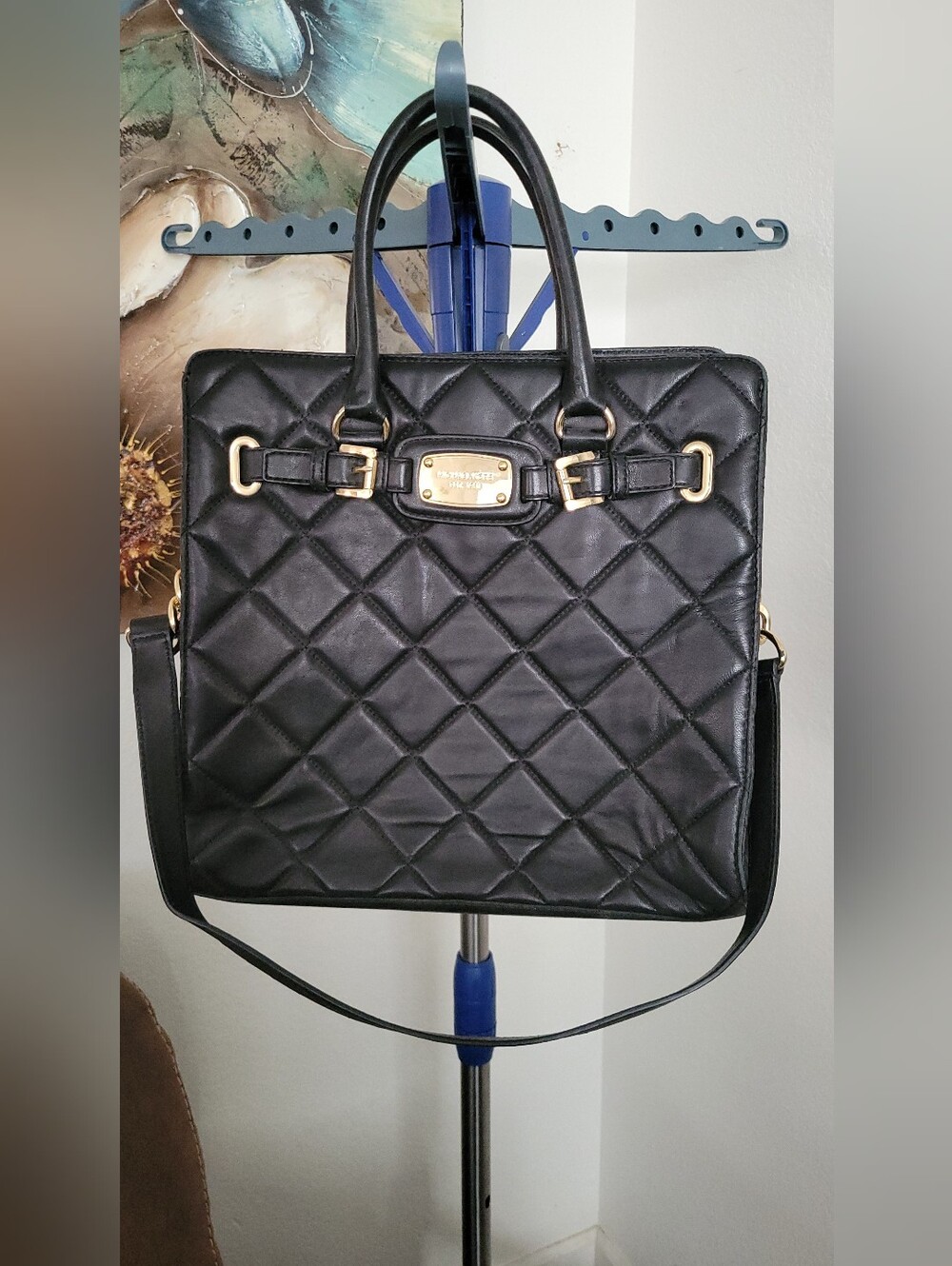 Michael Kors Black Quilted Leather Tote